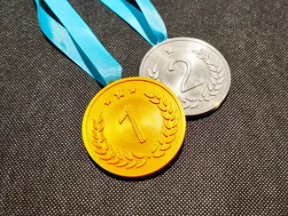 First and Second place Medals