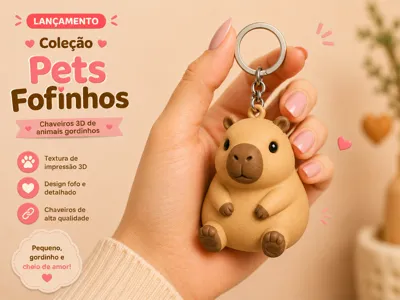 Cute Capybara Keychain | Cute Pets Collection