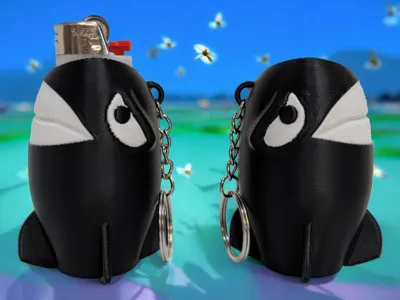 Torpedo Lighter Case Keychain