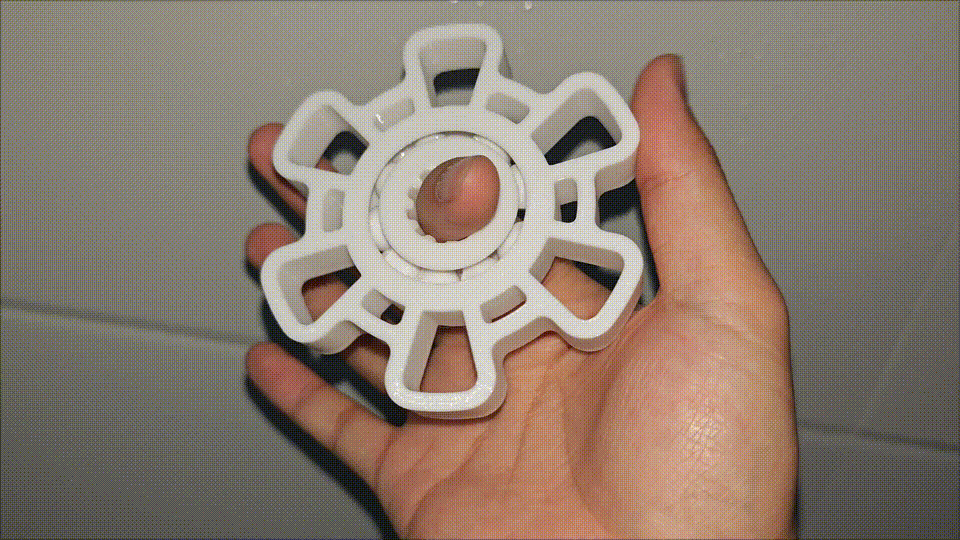 Miniatura 1 do modelo 3D 解压手指陀螺（超顺滑一体打印轴承）