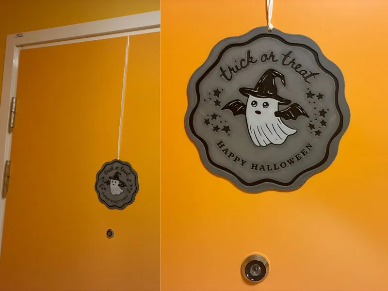 Halloween Trick or Treat Door Decoration Huforge