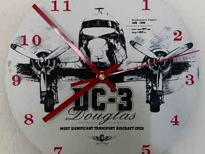 DC-3 Aircraft Wall Clock