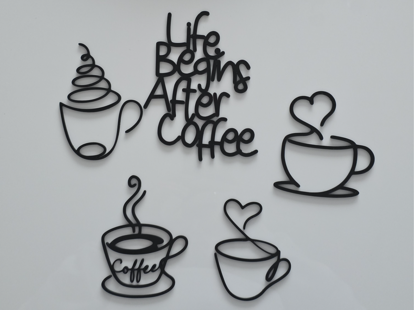 Life Begins After Coffee- Wall 2D Art