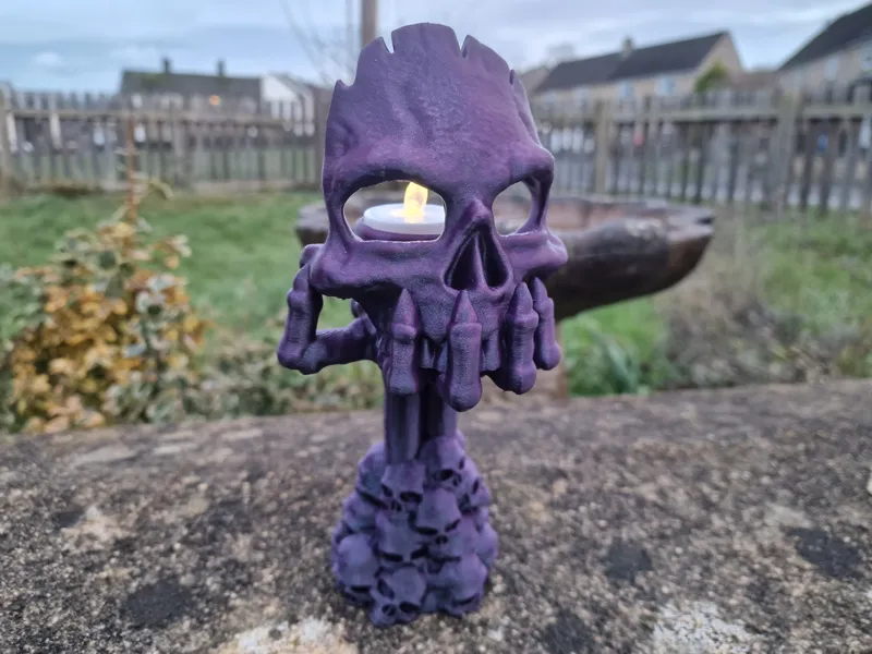Skull Hand Candle Stand