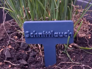 Pflanzschilder in Deutsch und Englisch