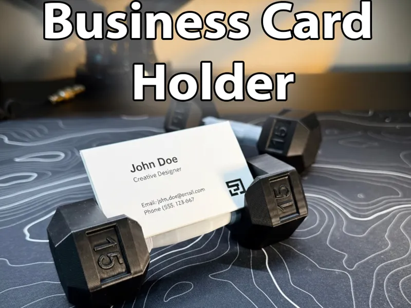 Dumbbell Business Card Holder