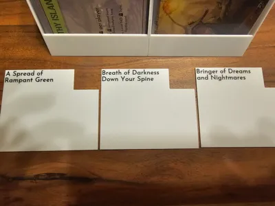 Spirit Island Unique Power Card Labeled Dividers