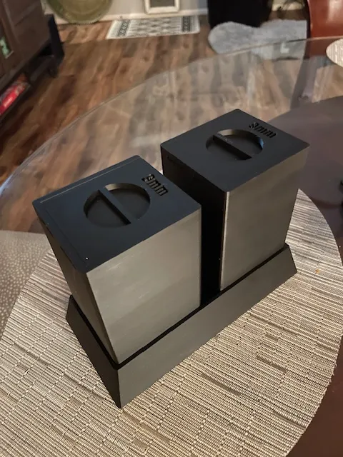 100 round ammo boxes with platform and 50R tray