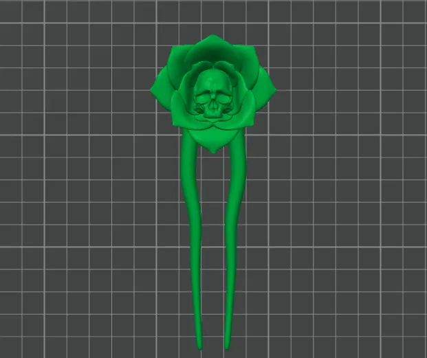 Mourning Rose - Twist Hairpin view 4