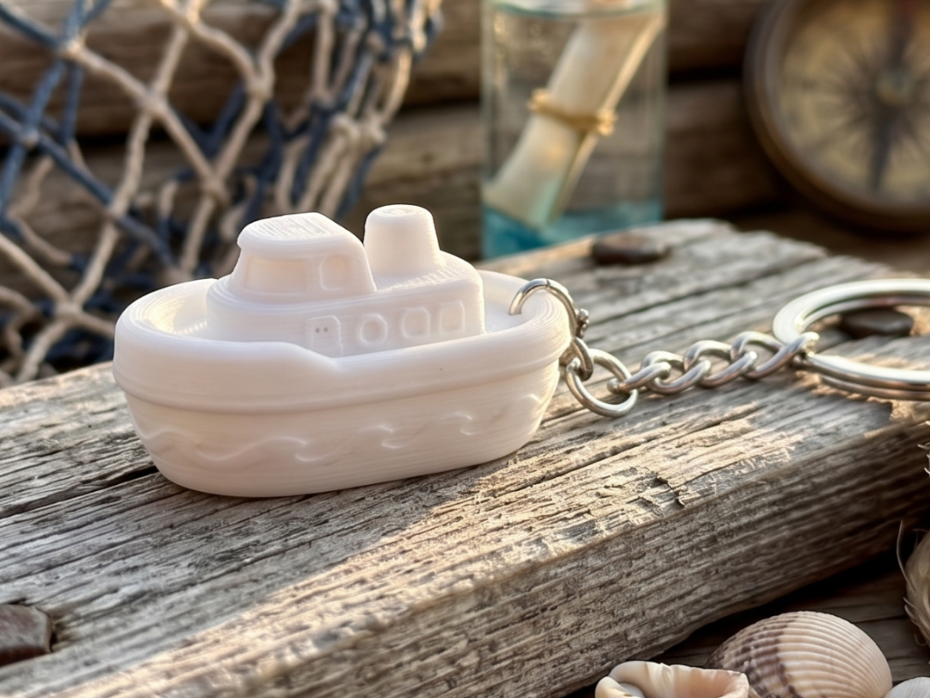 Chonky Tugboat Keychain Figurine