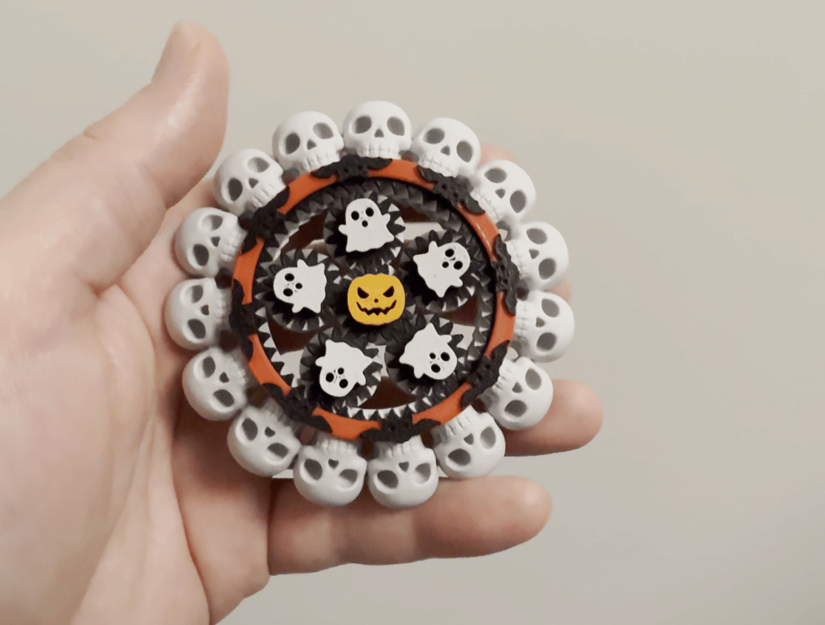 Halloween Skull Ghost Pumpkin Bat Fidget Spinner - 1