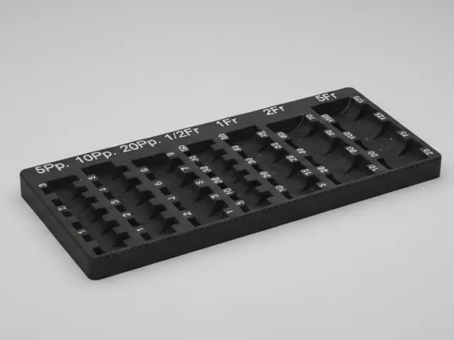 Ultimate Swiss franc Coin Organizer & Counter Tray