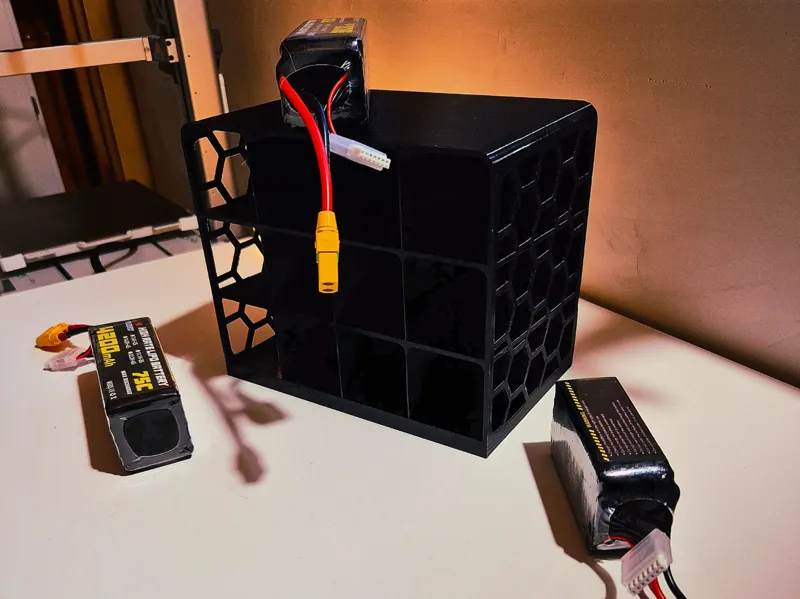 Lipo Battery Desk Organizer