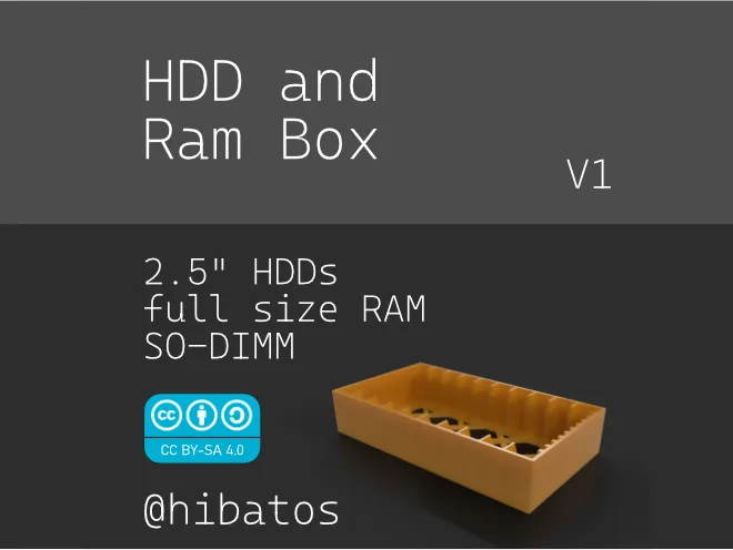 Boîte de rangement RAM et disque dur 2,5 pouces