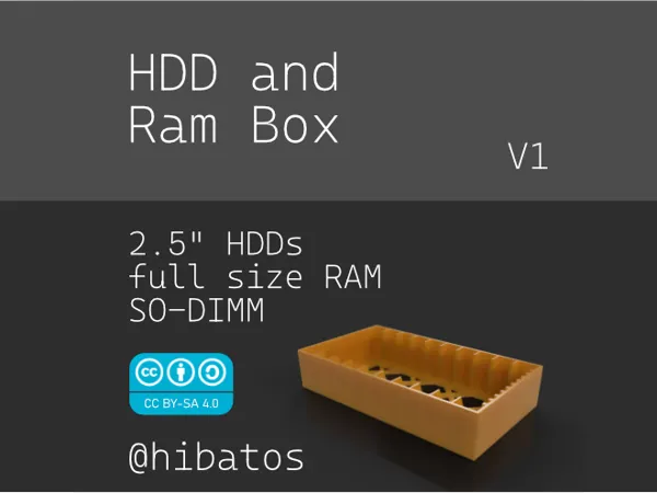 Boîte de rangement RAM et disque dur 2,5 pouces
