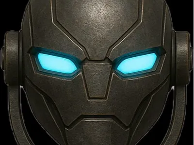 robotic face with stand 