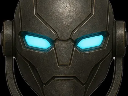 robotic face with stand 