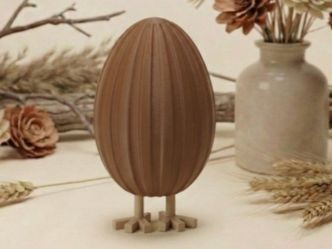 Modern Fluted Easter Egg With Legs (NO AMS) 