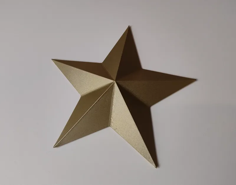 Star Decoration, 3mm mounting hole, no supports!