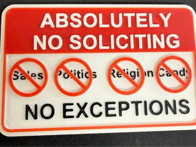 Yet Another No Soliciting Sign