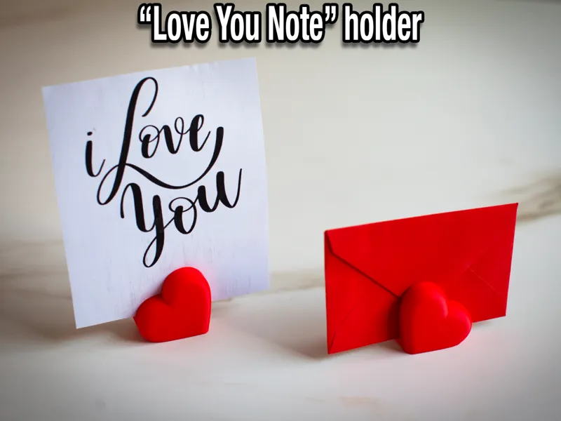 Heart "Love You Note" Holder