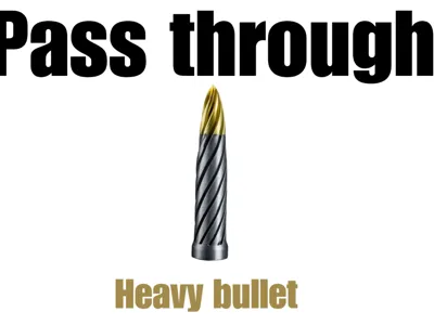 Passthrough heavy bullet
