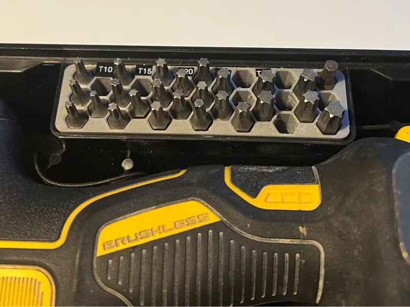 Hex bit insert for Dewalt electric drill case
