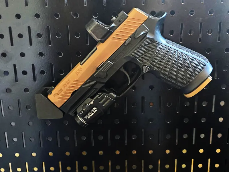 Universal Pegboard Angled Handgun Holder