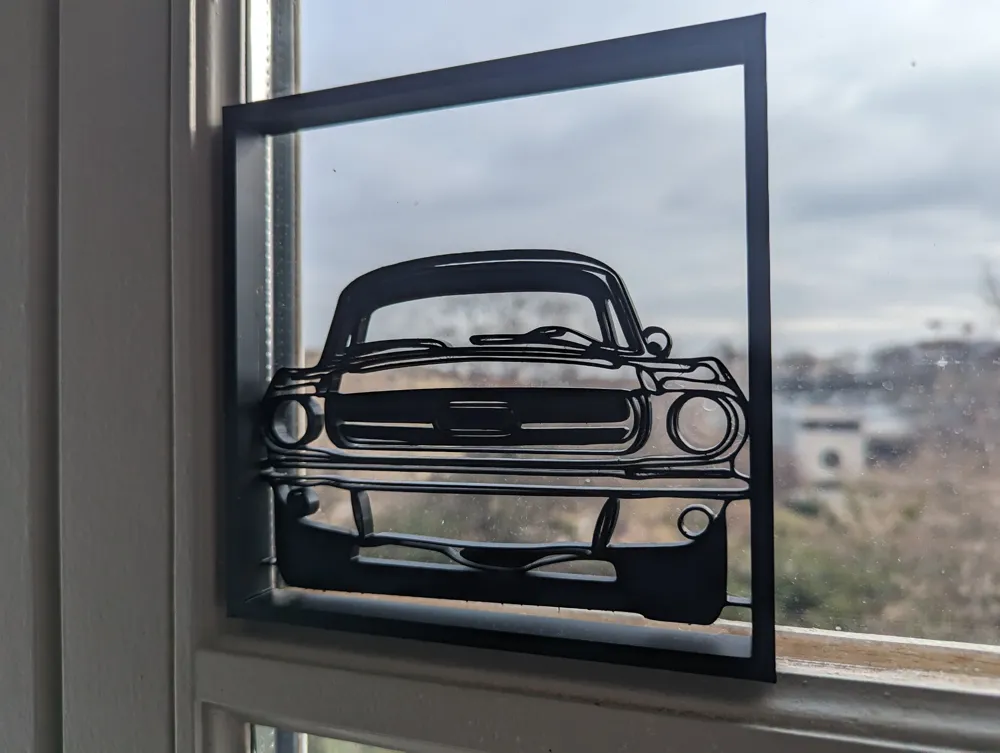 Wall decoration frame Ford Mustang car relief by EdouardAihua ...