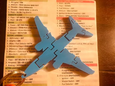 Key chain flexable airplane 737.