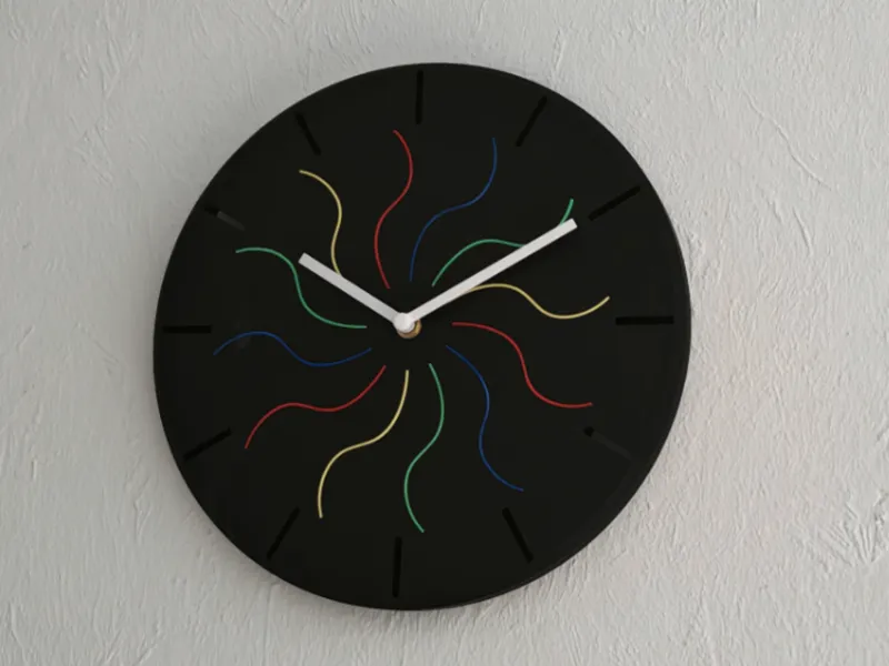Filament clock - up to 12 different colors