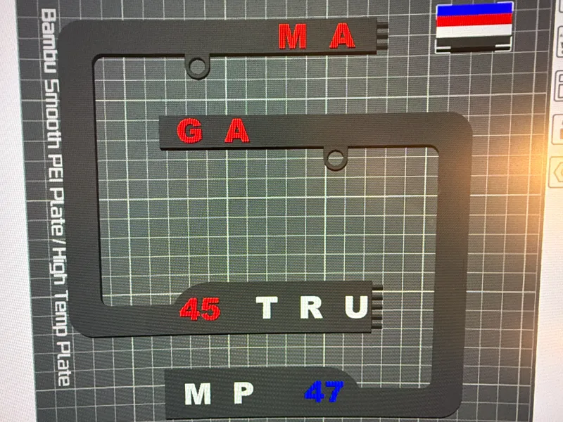 TRUMP MAGA 45_47 LICENSE PLATE FRAME