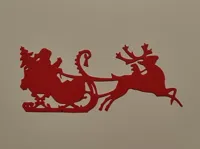 Père Noël en traîneau — décoration murale — photo 1