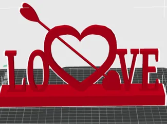 Valentines Love with Heart & Arrow
