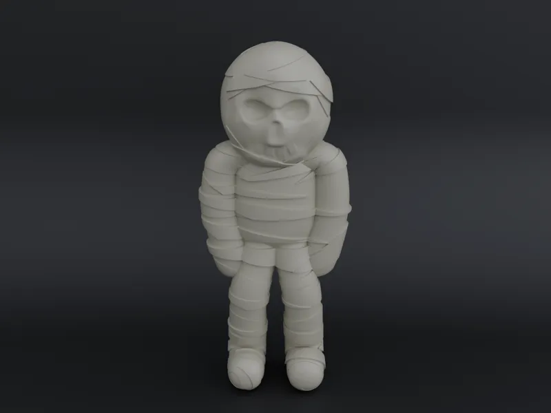 Stylized Egyptian Mummy Figure