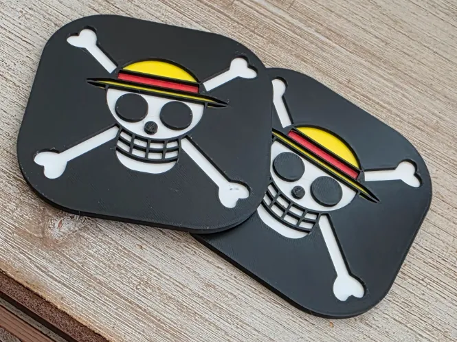 One Piece Straw Hat Pirates Drink Cup Coaster