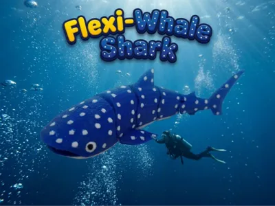 Flexi-Whale Shark – Fidget Toy - Print-in-Place 