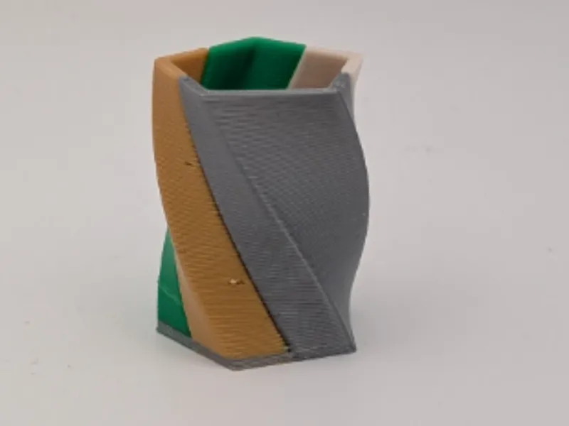 Vortex Fold Vase Parametric Multicolor Test Print