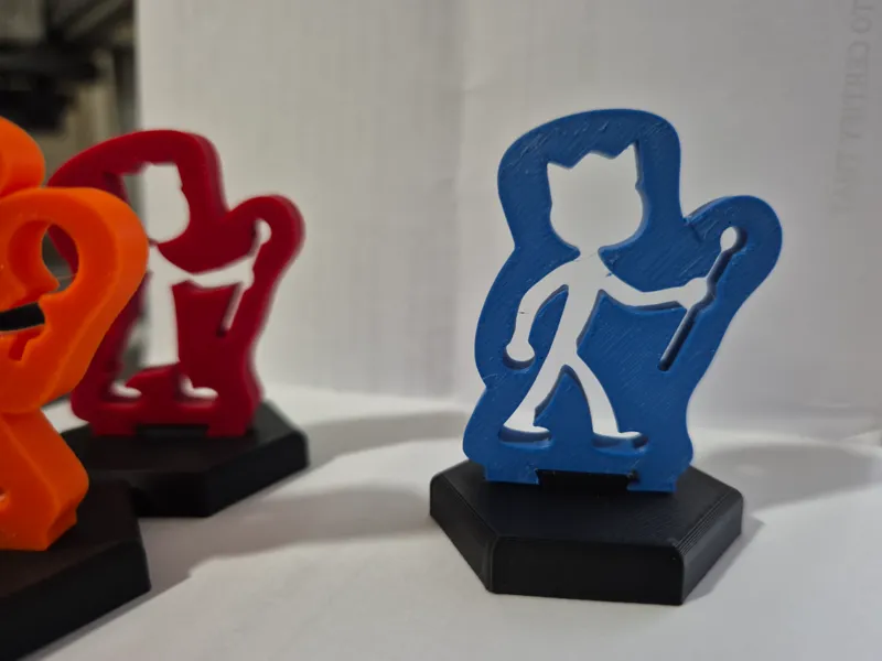 King stick figure silhouette meeple