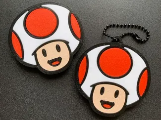Mario Toad Keychain/Bag tag - NO AMS Needed