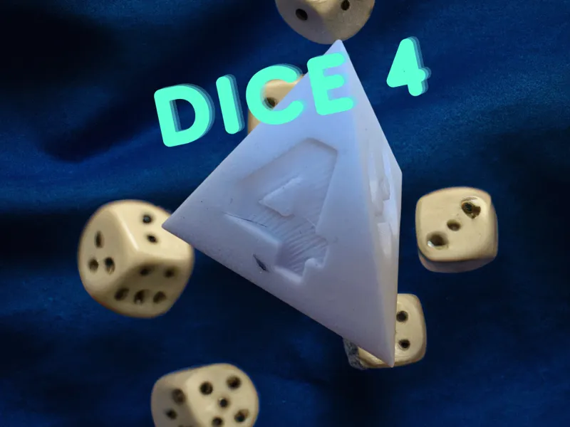 4 sided dice D4 Tetrahedral