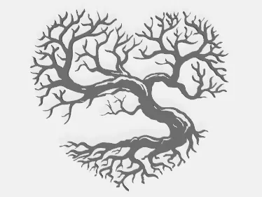 Árbol de la vida en forma de corazón