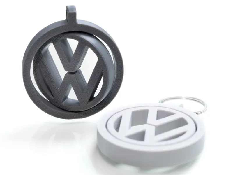 Free-Spinning VW Logo Keyring (Print-in-Place)
