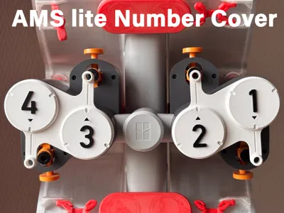 AMS Lite Number Cover (Vertical) with Tube Guide