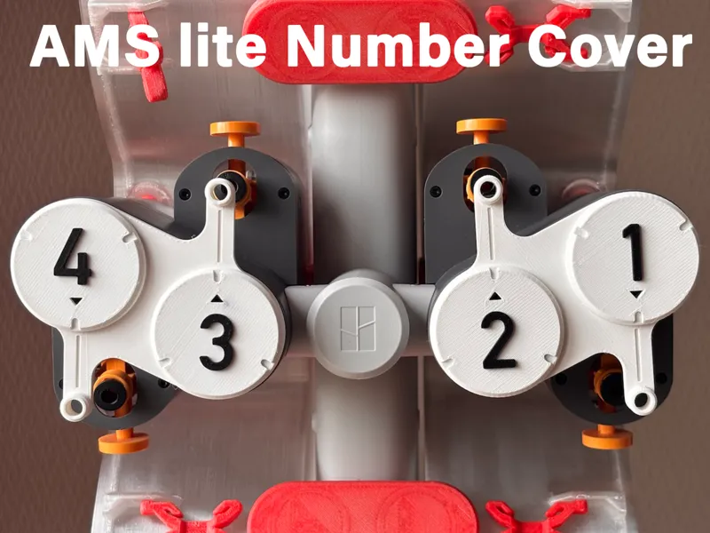 AMS Lite Number Cover (Vertical) with Tube Guide
