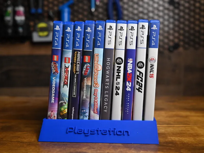 Playstation 4 / 5 Game Case Holder, Holds 10 Games