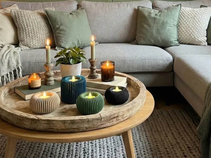 4 edle Teelichter minimalistisch und elegant