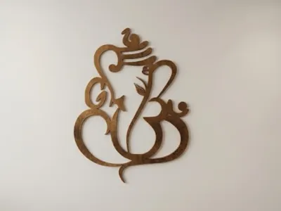 Artistic Ganesh Wall Art–Minimalist Line Art Decor
