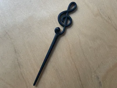 Hair Clip – Treble Clef