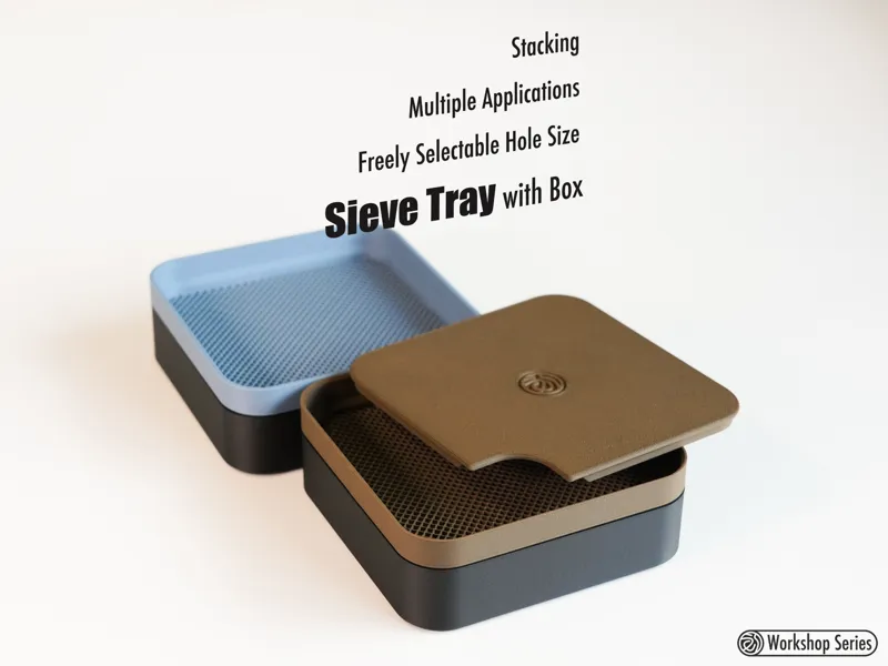 Sieve Tray with Box|带盒子的筛盘|自由选择孔径|多用途|堆叠